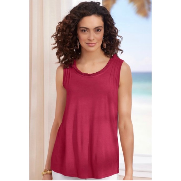Soft Surroundings Tops - Soft Surroundings Sofia Tank Berry Color